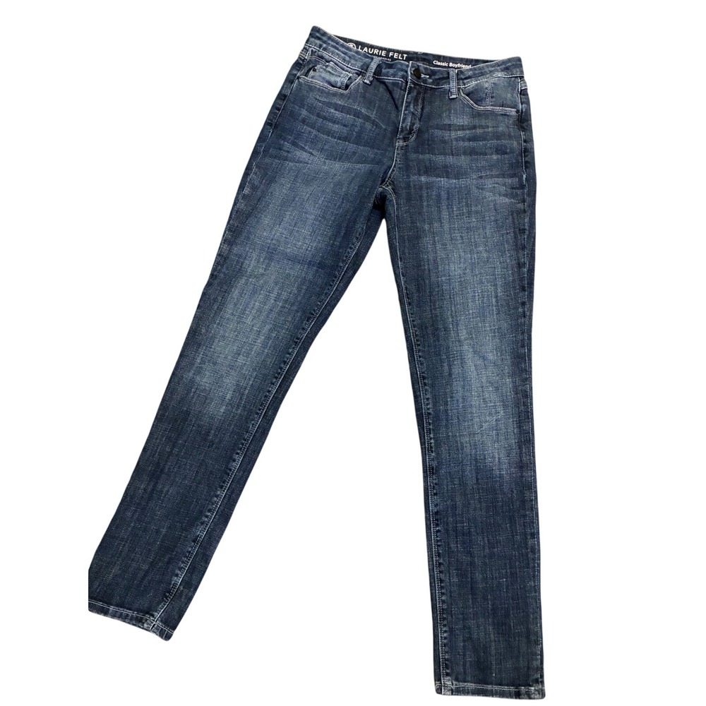 Laurie Felt Classic Boyfriend Jeans Dark Wash Vintage Denim Size 6